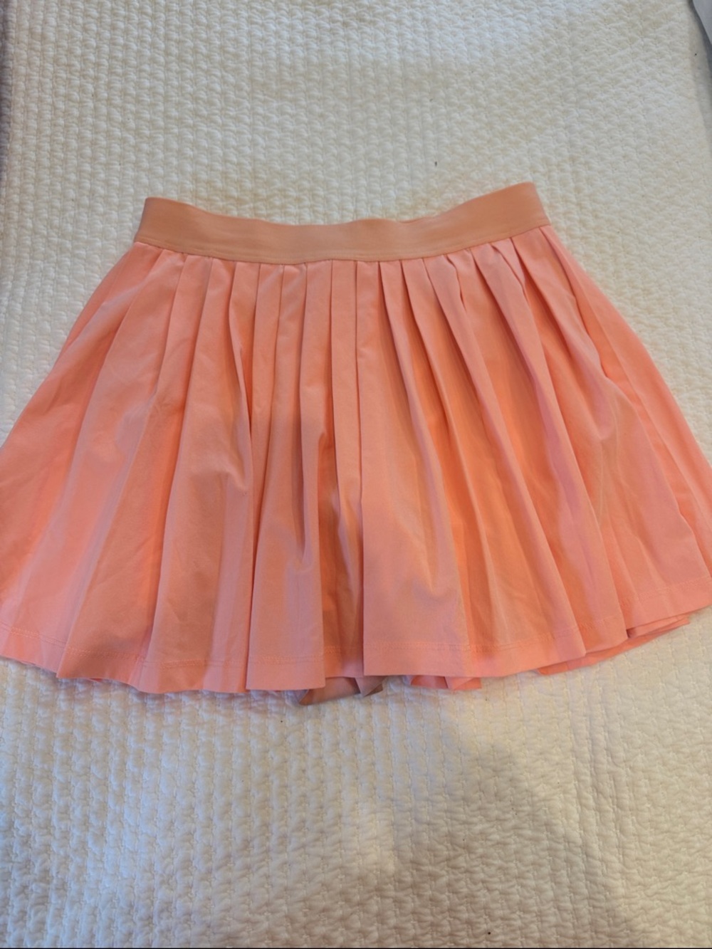 Athleta Peach Pleated Skirt